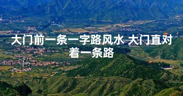 大门前一条一字路风水 大门直对着一条路